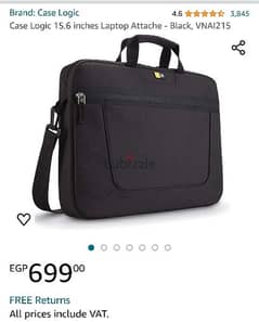 Case Logic laptop bag 15.6 inch شنطة لابتوب كيس لوجيك