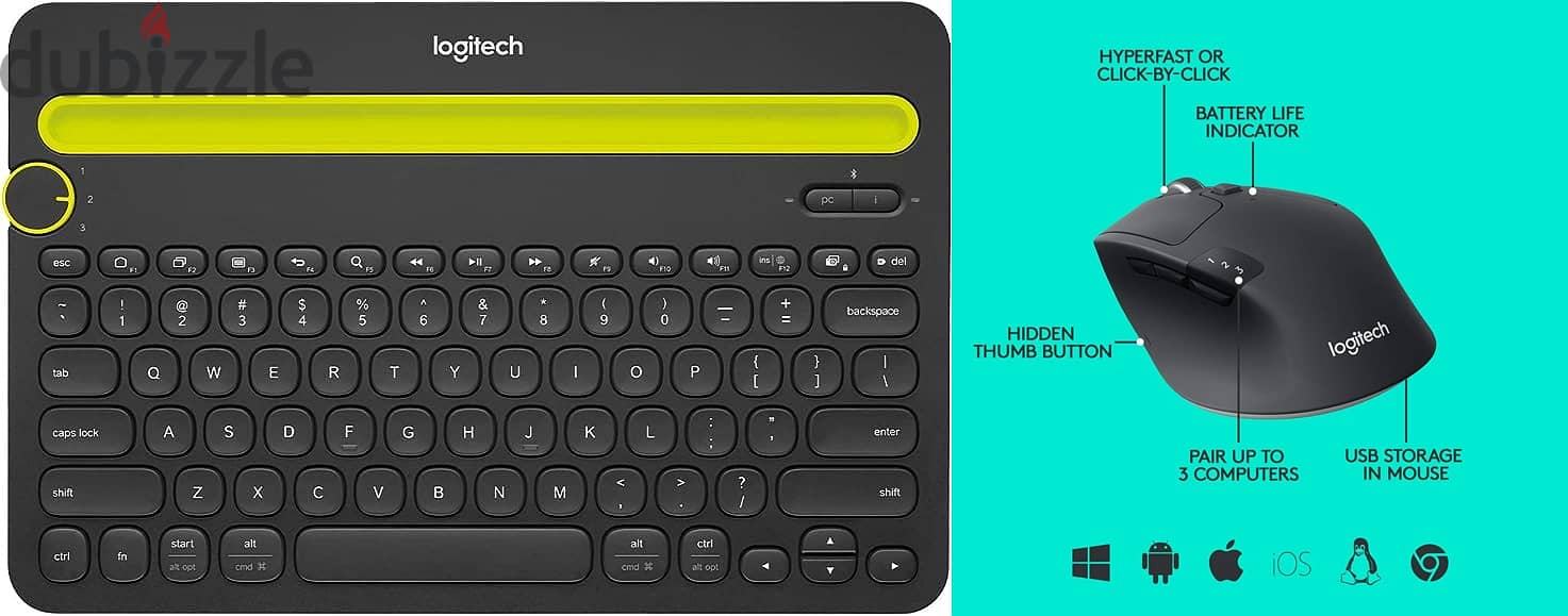 logitech keyboard k480 + logitech mouse M720 2