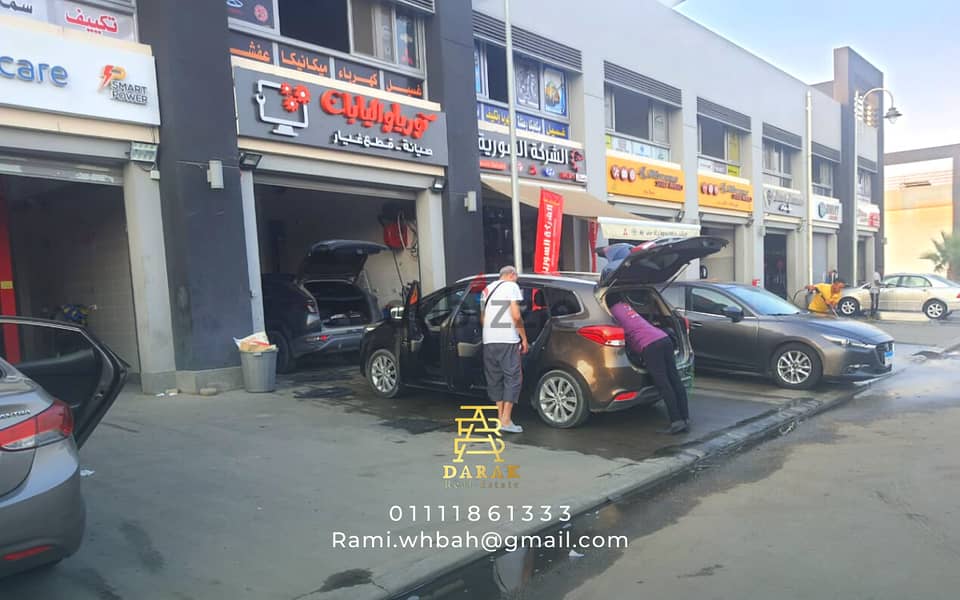 Shop for rent, car showroom for rent, car service center for rent, licensed car services shop, Craftsman Zone, Craft Zone, Madinaty 2