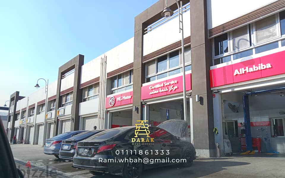 Shop for rent, car showroom for rent, car service center for rent, licensed car services shop, Craftsman Zone, Craft Zone, Madinaty 5