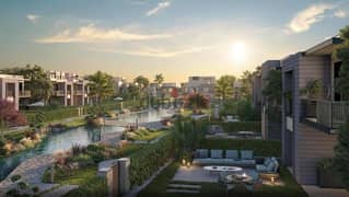 شقة 113 متر كورنر بحري فيو مفتوح علي مساحة خضراء و بحيرة تشطيب الترا سوبر لوكس هايد بارك Hyde park جاردن ليك الشيخ زايد (Garden lakes)Sheikh Zayed