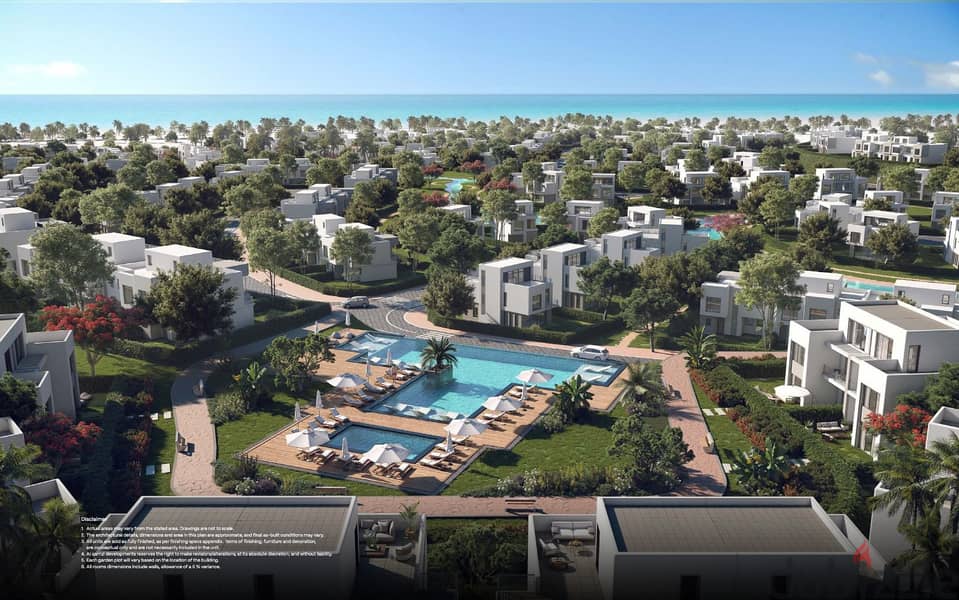 Sea View شالية للبيع 140م متشطب بالتكيفات بقرية سيزن القمزي الساحل الشمالي 6