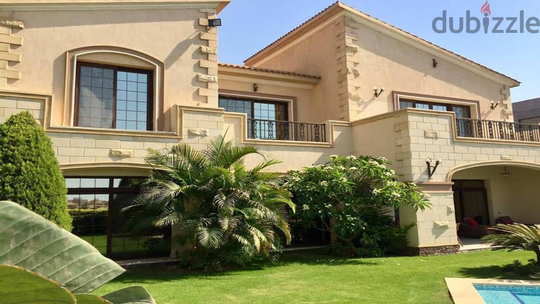 Twin house villa for sale in Swan Lake Hassan Allam Compound, directly in front of Al-Rehab 1