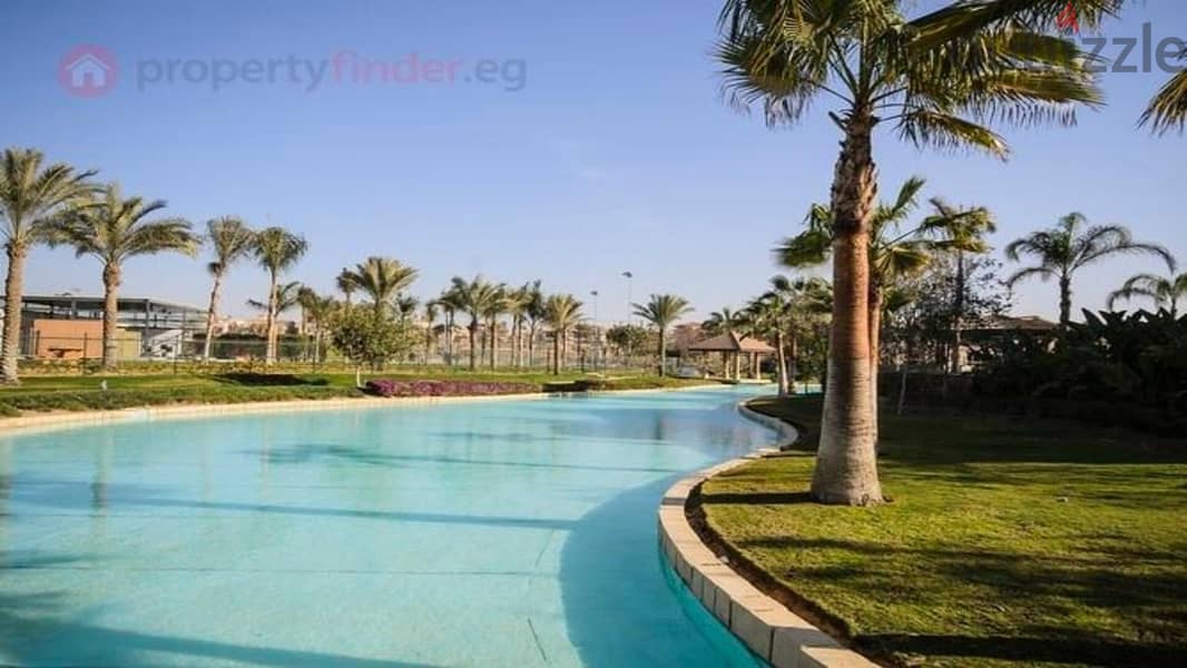 Villa for sale in Swan Lake Hassan Allam Compound, directly in front of Al-Rehab 4