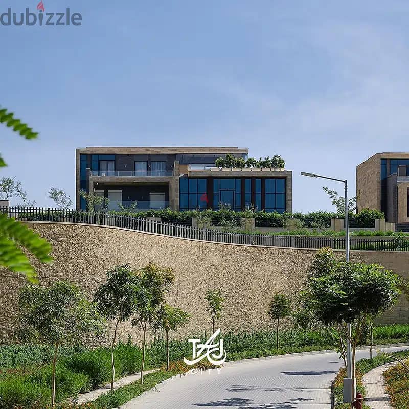villa for sale lagoon view taj city direct on suez road dp 1,700,000 installments up to 8 years 2