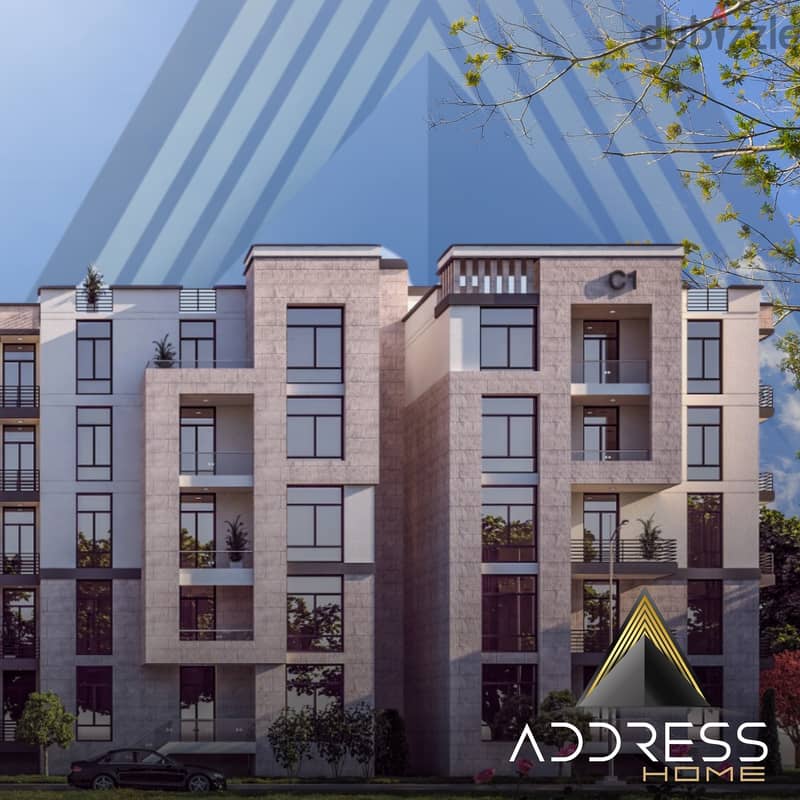 Ground floor 106 sqm with a garden of 47 sqm, down payment of 448 thousand and installments over 5 years, in Al-Noday Street, the Golden Square, next 10