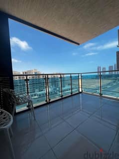 An apartment ready to move, Ultra Super Lux, fully nautical, with the most beautiful view in New Alamein City, in the Latin Quarter, immediate receipt
