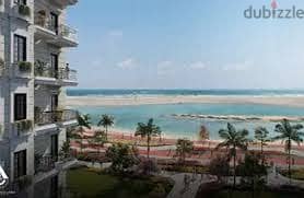 For sale, fully finished chalet, immediate receipt, first row on the sea, sea side, in the village of the Latin Quarter, view on El Alamein Towers 12