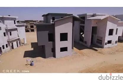 تاون فيلا 210م جاهزة للمعاينة في كريك تاون التجمع الخامس Town Villa 210m with DP 2.2 Million First Settlement New Cairo 2