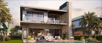 Fully finished standalone villa with air conditioning in a panoramic view on the North Coast in Silver Sands by ora for Naguib Sawiris 0