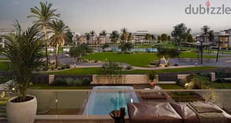 Fully finished apartment with a view on the landscape, along Beverly Hills, next to Al-Ahly Club, in Sodic Vye