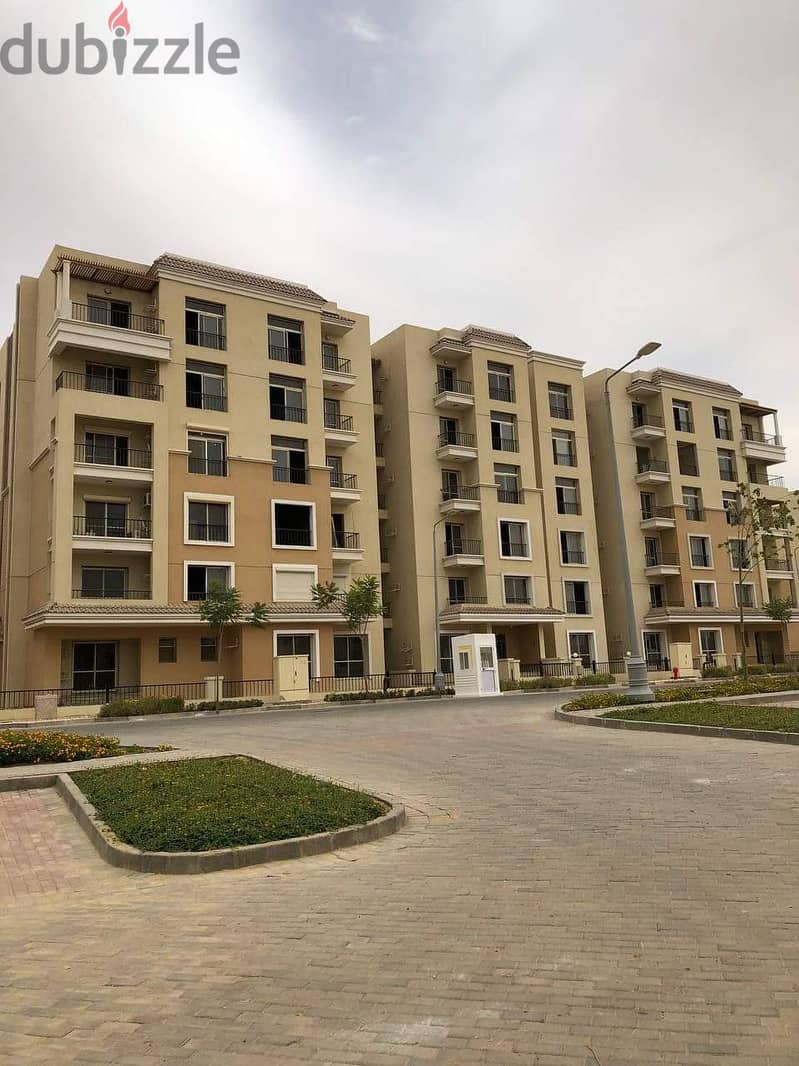 Duplex with 10% down payment for sale, 136 sqm + 20 sqm garden, in Sarai Compound, New Cairo, Sheya Phase 13