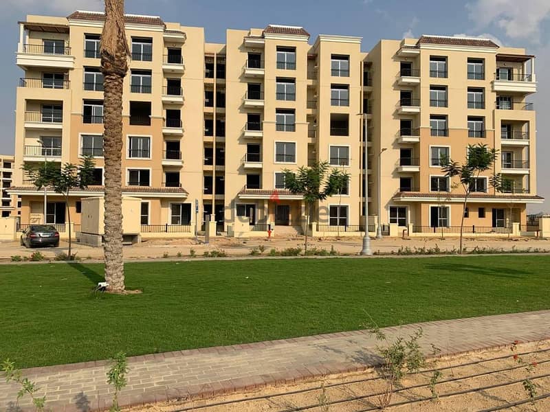 130 sqm apartment with 207 sqm garden for sale, wall in Madinaty, Sarai Compound, New Cairo 11