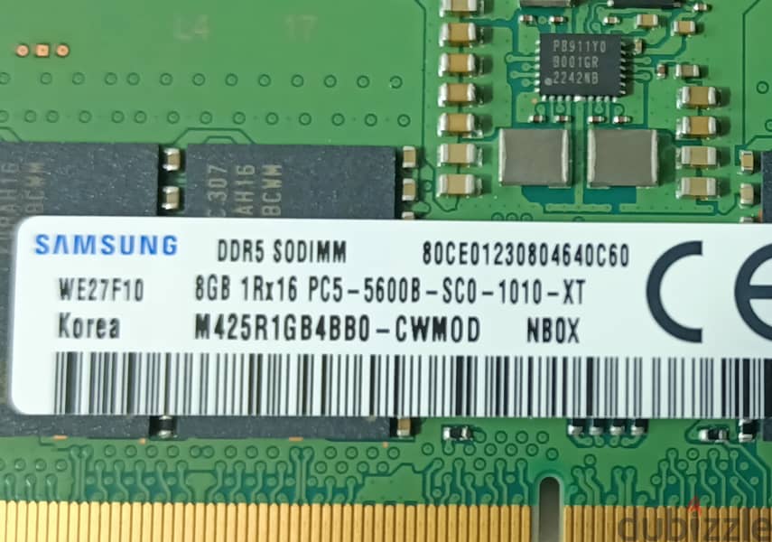 رامات لابتوب ٨ جيجا DDR5 - تردد 5600 1