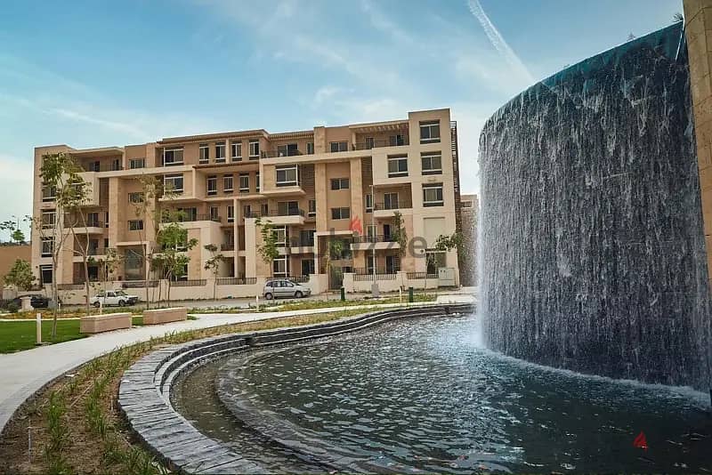 For sale, the best apartment in Taj City Compound, a very distinctive location, and a fabulous view overlooking the largest lagoons and green spaces w 4