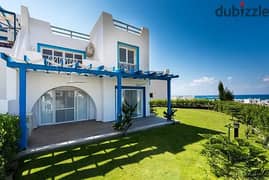 For sale, first row villa on the most beautiful beach on the North Coast, Sidi Abdel Rahman, in Mountain View, North Coast, with a fabulous view