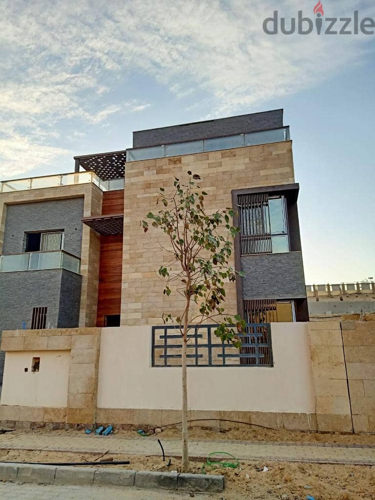A very special villa for sale in Taj City, the settlement in front of Cairo Airport, a very special location and a fabulous view in the Orgami 5