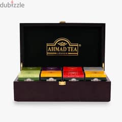 علبة شاي خشب احمد تي ٨ خانة Ahmad Tea Keeper Wooden Compartment Box
