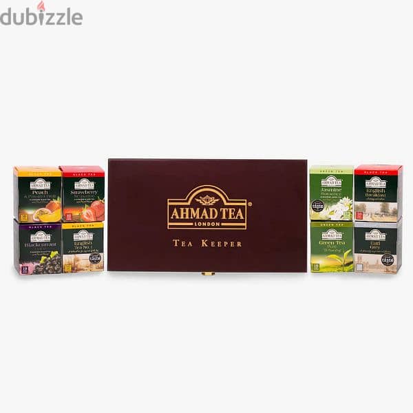 علبة شاي خشب احمد تي ٨ خانة Ahmad Tea Keeper Wooden Compartment Box 1
