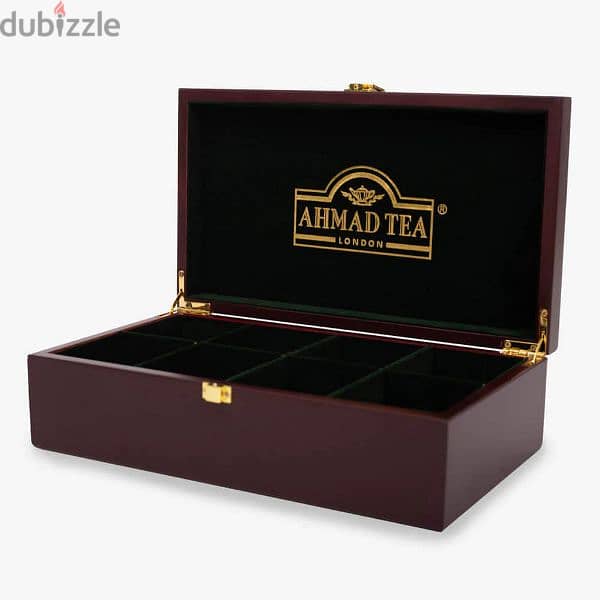علبة شاي خشب احمد تي ٨ خانة Ahmad Tea Keeper Wooden Compartment Box 4