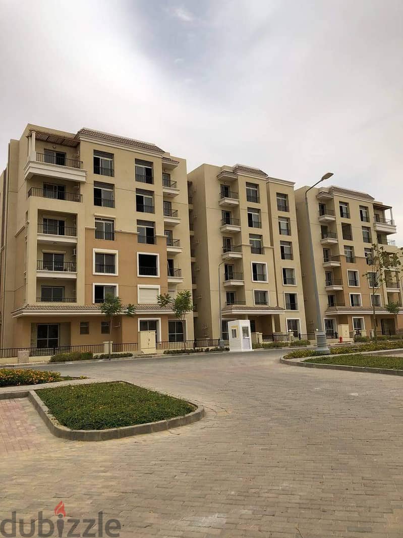 65 sqm studio with private garden, 31 sqm, Madinaty wall in Sarai Compound, with a big discount when the down payment is increased 10