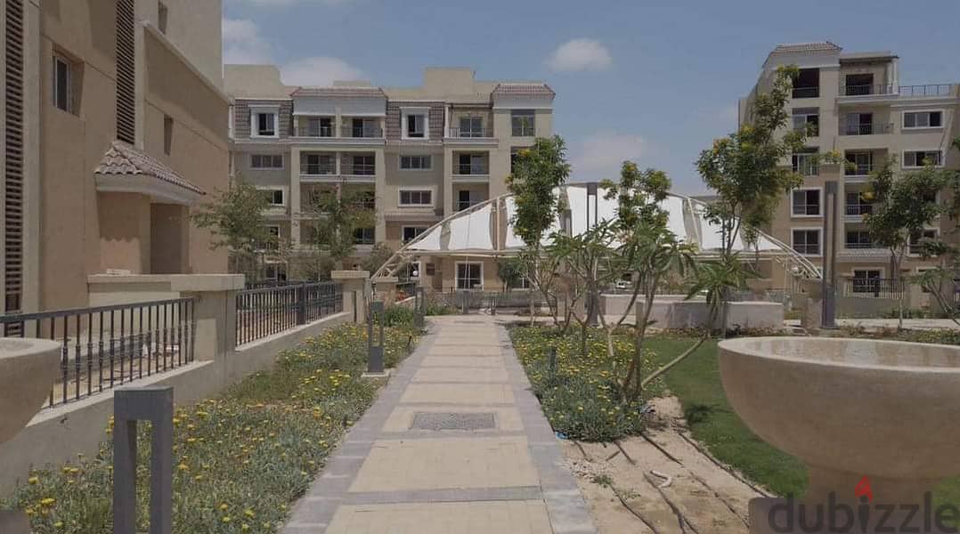 70 sqm ground floor studio with 33 sqm garden for sale in Sarai Compound, Esse phase, the newest Sarai phase, make reservations 17