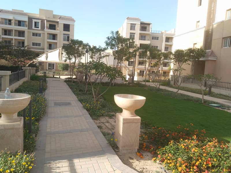 70 sqm ground floor studio with 33 sqm garden for sale in Sarai Compound, Esse phase, the newest Sarai phase, make reservations 23