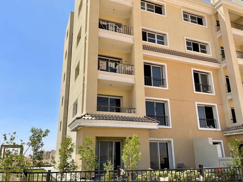 Studio at the lowest price in Sarai Compound, area of 50 square meters, with a garden of 21 square meters, installments over 8 years and a down paymen 15