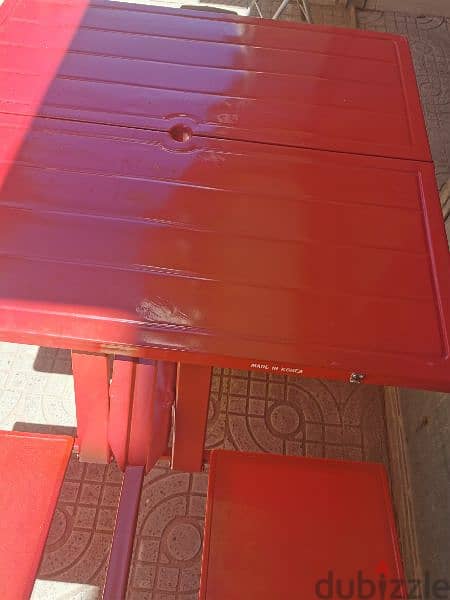 folding metal table & 4 chairs in One box made in korea 3