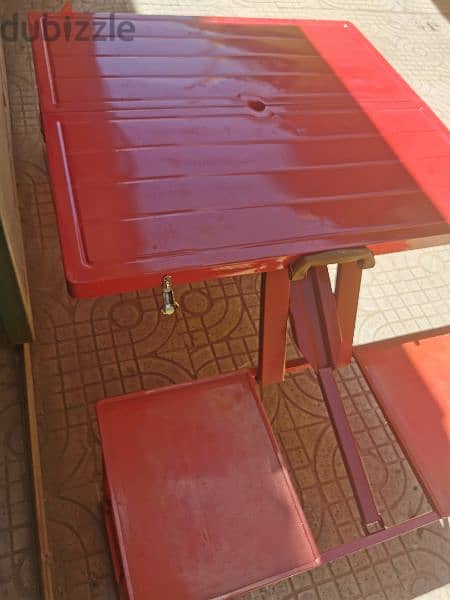 folding metal table & 4 chairs in One box made in korea 4