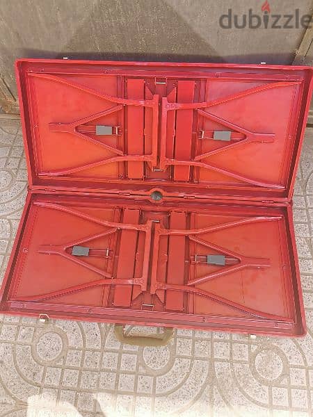 folding metal table & 4 chairs in One box made in korea 5