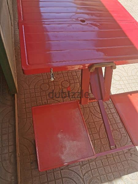 folding metal table & 4 chairs in One box made in korea 6