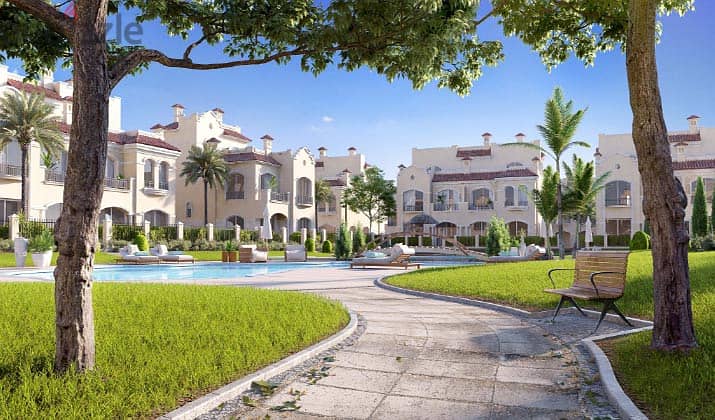 Twin house for sale, super luxurious, finished in La Vista City Compound - La Vista City in the Administrative Capital 3