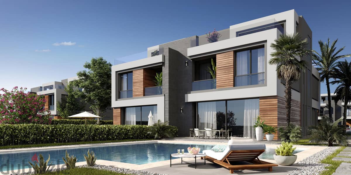 Twin house for sale, super luxurious, finished in La Vista City Compound - La Vista City in the Administrative Capital 7