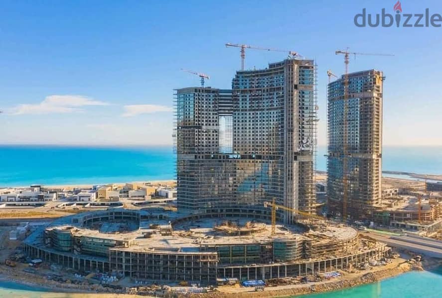 Apartment resale 210 m directly on the sea in the gate Towers Al Alamein, North Edge, North Coast 0