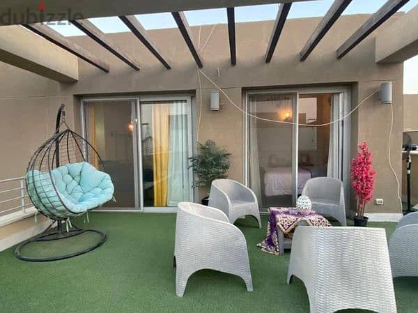 Duplex with garden for sale with an open view on landscape in Al Burouj Compound near the International Medical Center 1