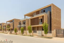 A very special townhouse view villa for sale in Taj City Compound in front of Cairo International Airport and near Heliopolis