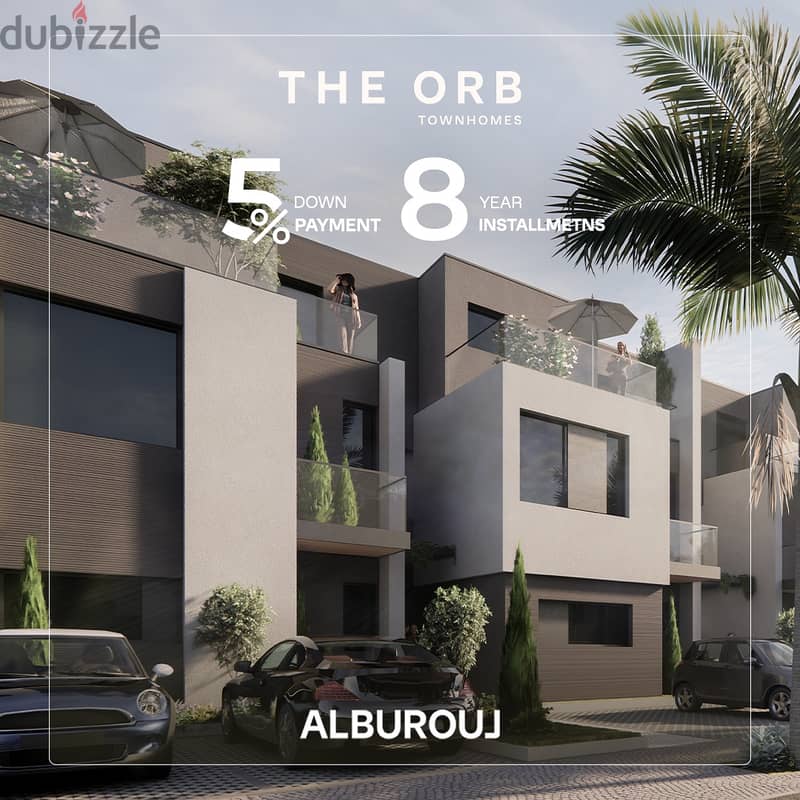 Townhouse 240m for sale in Al Burouj Compound, Shorouk, Prime Location, with installments over 8 years 9