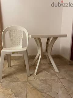 plastic table + Chair كرسي بلاستك و ترابيزة