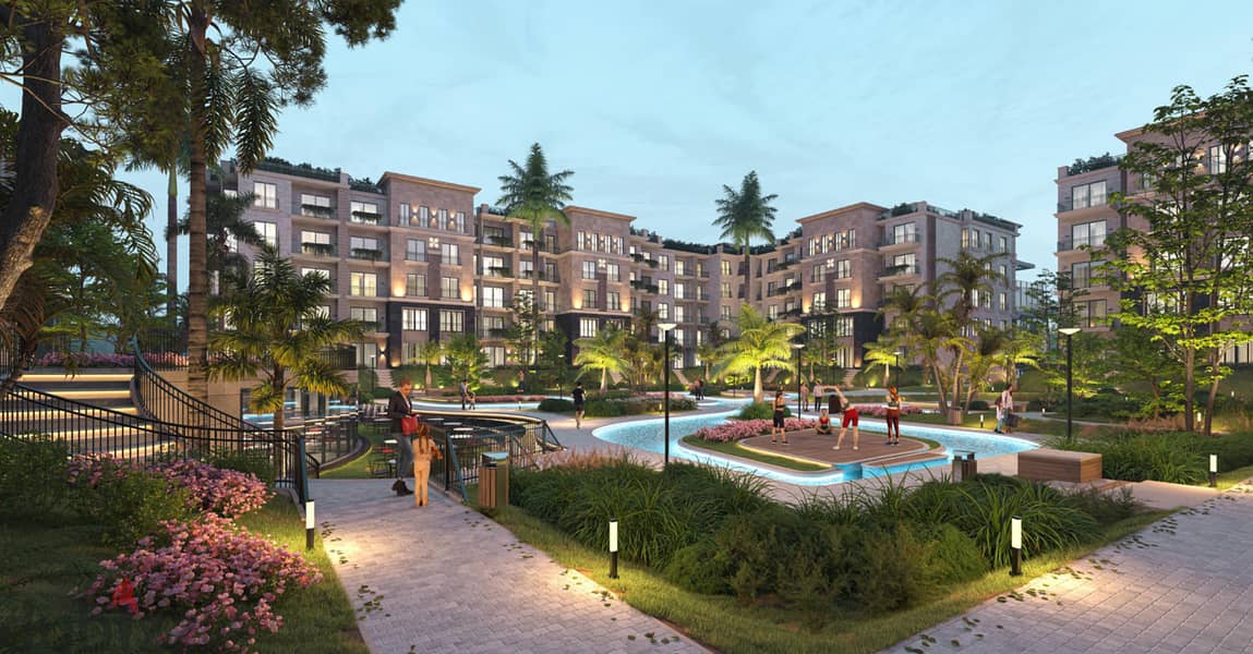 Apartment 120 meters, ultra super luxurious, finished, with a 15% down payment, next to Wadi Degla Club, New Cairo. 5