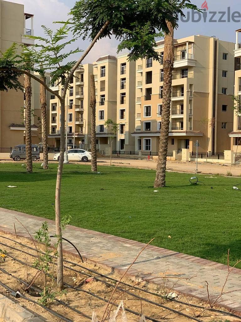 In the best stages of Sarai Compound, 165 sqm apartment with private garden, 193 sqm for sale, wall in Madinaty wall, Elan stage 14