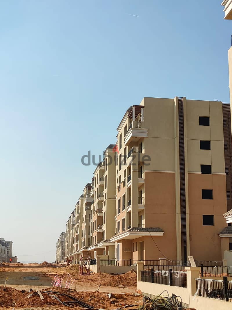 156m apartment on landscape view with 751,000 down payment for sale in Sarai Compound, New Cairo, Sur Bsour, Madinaty 2
