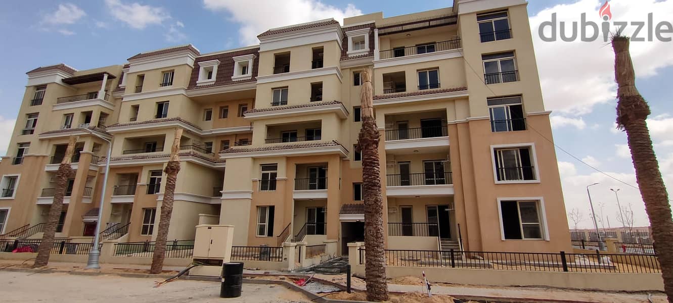 156m apartment on landscape view with 751,000 down payment for sale in Sarai Compound, New Cairo, Sur Bsour, Madinaty 6