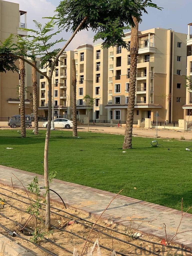 156m apartment on landscape view with 751,000 down payment for sale in Sarai Compound, New Cairo, Sur Bsour, Madinaty 9