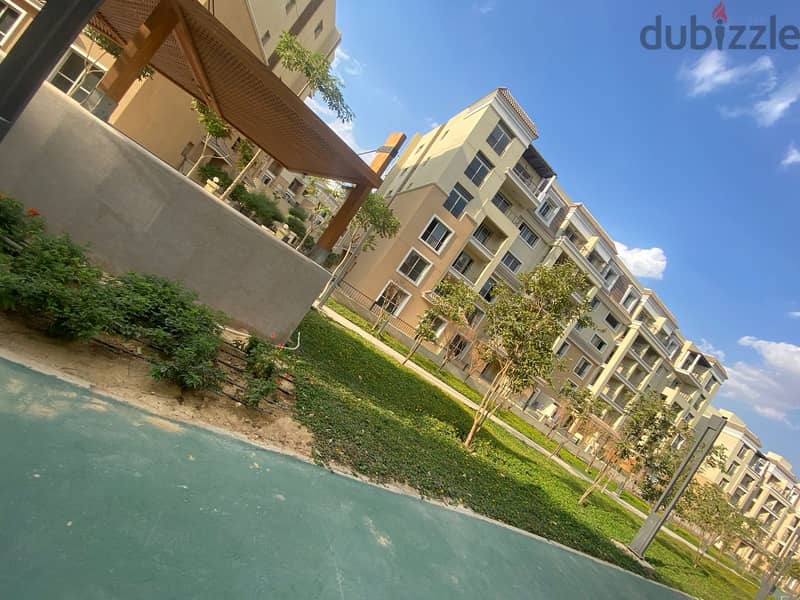 156m apartment on landscape view with 751,000 down payment for sale in Sarai Compound, New Cairo, Sur Bsour, Madinaty 11