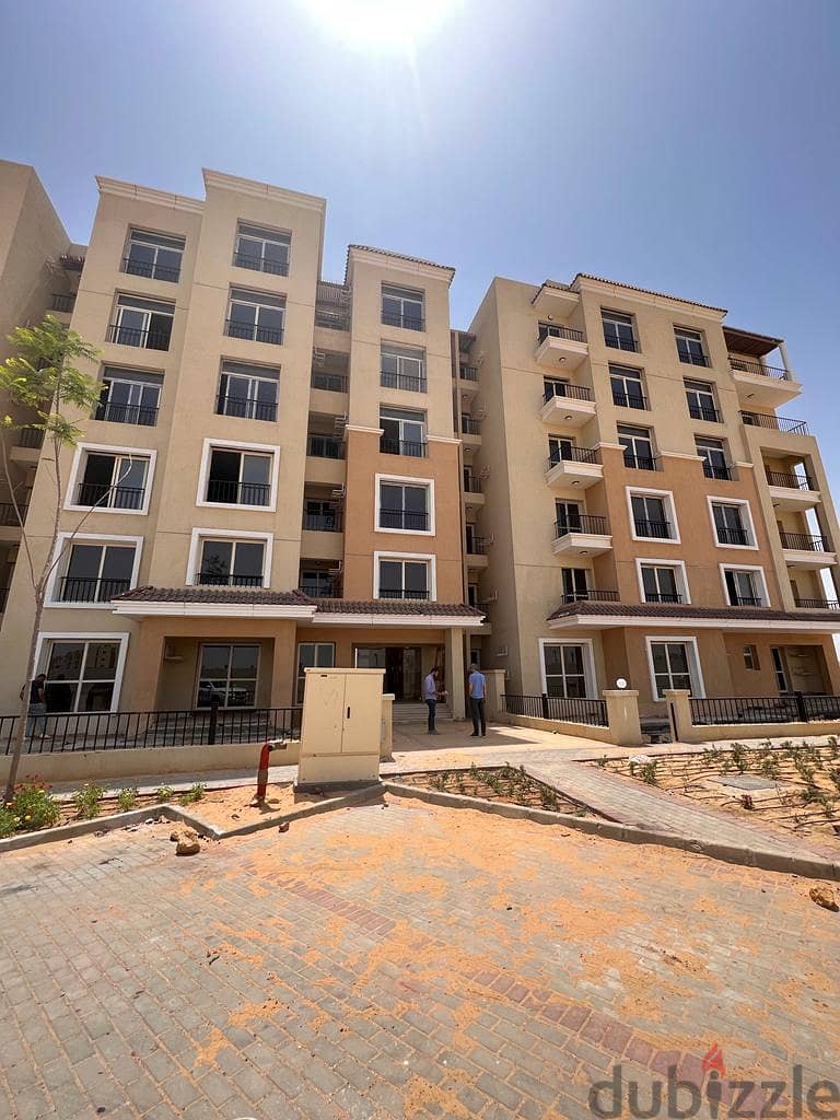 156m apartment on landscape view with 751,000 down payment for sale in Sarai Compound, New Cairo, Sur Bsour, Madinaty 14