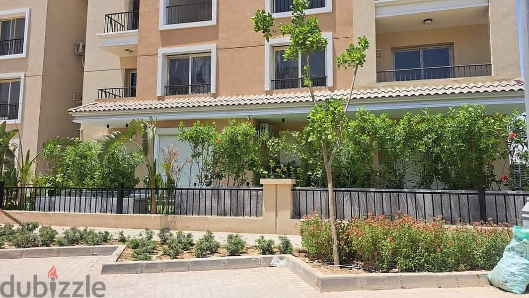 A very special studio, an excellent opportunity for investment or residence, 50 sqm, with a 21 sqm garden, for sale in Sarai Compound, Sur, Madinaty W 23