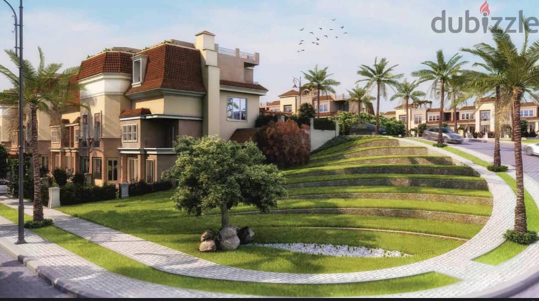 With the best view, S Villa, 239 sqm, with 60 sqm garden and 78 sqm roof, for sale in Sarai Compound, New Cairo, with a 10% down payment. 19