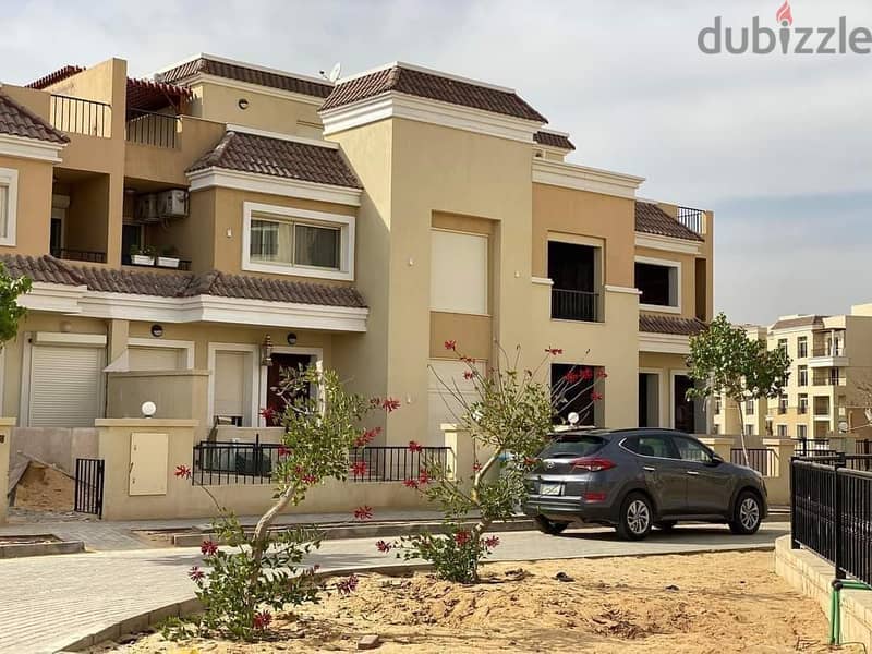 S Villa at the price of an apartment of 212 m + garden of 50 m for sale in Sarai Compound, New Cairo, Sur in Sur, Madinaty 4