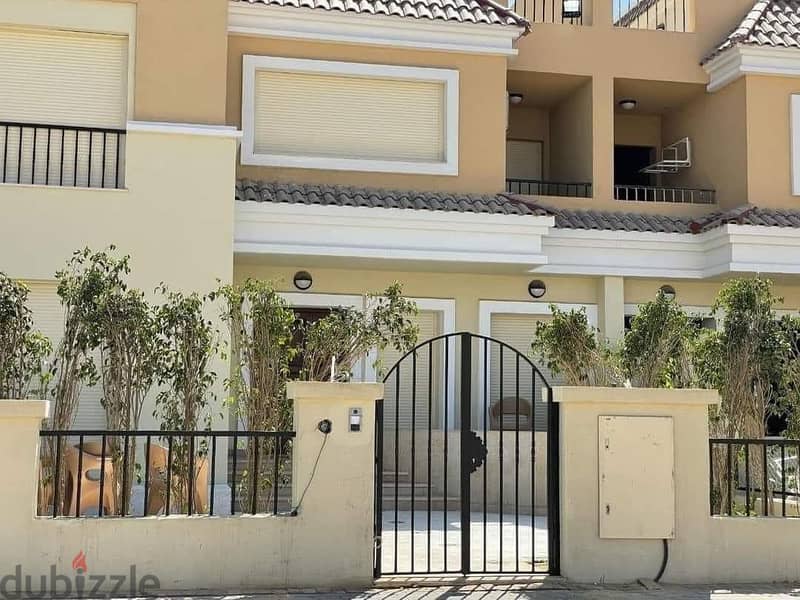 S Villa at the price of an apartment of 212 m + garden of 50 m for sale in Sarai Compound, New Cairo, Sur in Sur, Madinaty 6